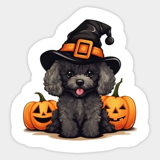 Halloween Poodle Dog #4 Sticker